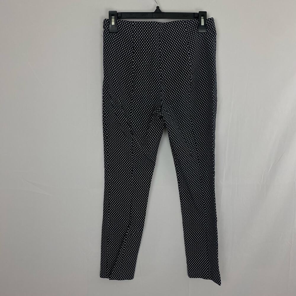 Anthropologie The Essential Slim Polka Dot Pants US 2 Side Zip Stretch Casual